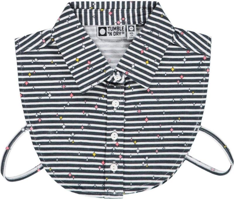 T'ND - Gestreept Kraagje - Antraciet/Off White - Biologisch Katoen