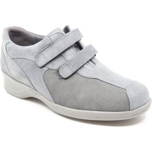 Xsensible - Lucia - Dames Klittenbandschoen - Salie - Stretch en Suede