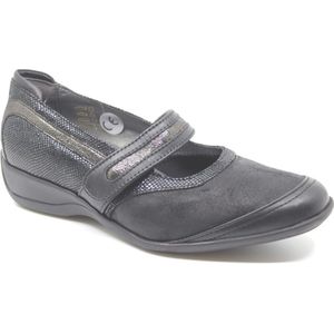 Xsensible, LIPARI, 10072.2.026, Zwart combi bandschoenen wijdte H met stretch