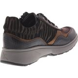 Xsensible Stretchwalker Dames Sneaker Lima Zwart Bruin Leer - Uitneembaar Voetbed