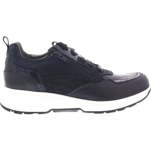 Xsensible - Stretchwalker Grenoble - Dames Veterschoen - Navy - Leer