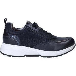 Xsensible - Stretchwalker Grenoble - Dames Veterschoen - Navy - Leer