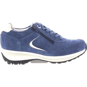 Dames Veterschoenen Xsensible Jersey Denim Jeansblauw