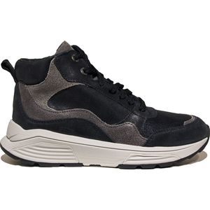 Xsensible - 33008.2 - Hoge Sneakers - Navy Combi - Leer - Uitneembaar Voetbed