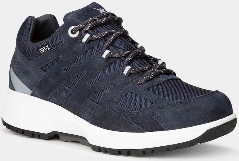 Xsensible - Bergen Stretchwalker - Wandelschoen - Navy - Leer/Mesh