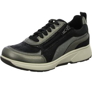 Xsensible - Valletta - Sportieve Dames Sneaker - Old Silver Combi - Leer/Nubuck