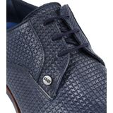 Rehab - Falco Tile - Geklede Schoen - Blauw - Leer - Relief Patroon