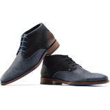 Rehab - Salvador Zig Zag - Nette Schoen - Blauw - Leer - Design met Uniek Zigzag Patroon