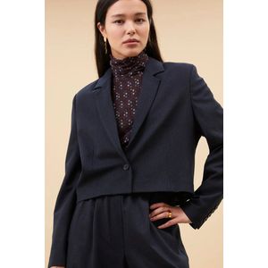 Jody - Stripe Blazer - Dark Navy - 63% Polyester 32% Viscose 5% Elastaan