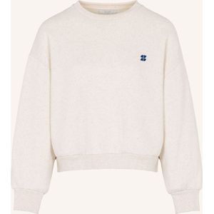 By-Bar Amsterdam Sweater - Oyster Melee - Casual Fit met Ronde Halslijn