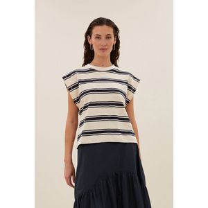 By-Bar Amsterdam Mason Stripe Top - Navy Grain Stripe