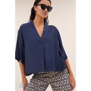 Owen - Viscose Blouse - Winter Blue