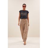 Jeans - Stone Sand - Begum - Casual Broek - Biologisch Katoen - Hoge Taille - 5 Zakken