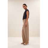 Jeans - Stone Sand - Begum - Casual Broek - Biologisch Katoen - Hoge Taille - 5 Zakken