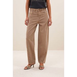 Jeans - Stone Sand - Begum - Casual Broek - Biologisch Katoen - Hoge Taille - 5 Zakken