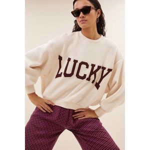 Bibi - Patchwork Sweater - Oyster Melee - 80% Katoen 20% Polyester