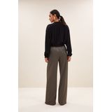 Lissa - Herringbone Pants - Biscuit - 65% Polyester - 19% Lurex - 14% Viscose - 2% Elasthane