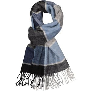 Michaelis  heren sjaal, blauw met grijs geruit