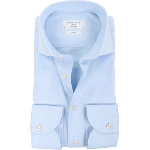 Profuomo - Travel Shirt - Lichtblauw - Katoen - Slim Fit