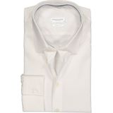 Profuomo super slim fit overhemd stretch poplin wit Strijkvriendelijk Boord