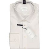 Profuomo super slim fit overhemd stretch poplin wit Strijkvriendelijk Boord
