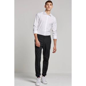 Profuomo - Super Slim Fit Overhemd - Wit - Stretch Poplin - Lange Mouwen