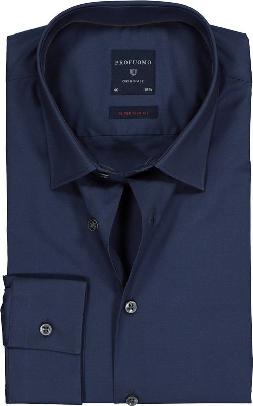 Profuomo Overhemd Super Slim Fit Stretch Navy