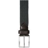 Geweven Riem Groen - Profuomo - Taille maat 95cm - Stretch - Dames & Heren riem Effen