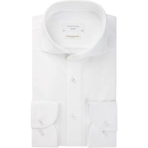 Profuomo - Overhemd - Wit - Japanese Knitted - Heren - Slim Fit