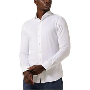 Profuomo - Overhemd - Wit - Japanese Knitted - Heren - Slim Fit