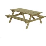 Talen picknicktafel - 180x160 cm - 35 mm dikke plank - Groen