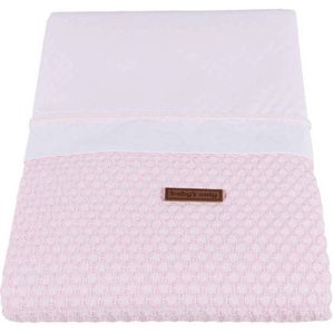 Baby's Only Gebreid baby dekbedovertrek ledikant - baby deken Sun - Classic Roze/Baby Roze - 100x135 cm