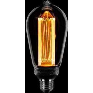123led LED lamp E27 | Edison ST64 | Kooldraadlamp | Smoke | 1800K | Dimbaar | 5W