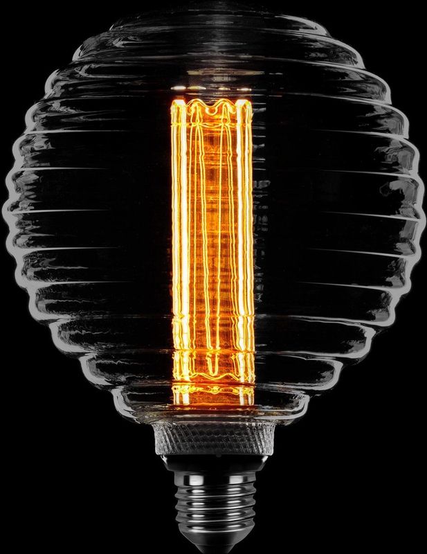 123led - Kooldraad Lamp - Warm Wit - E27 - Dimbaar - Smokey Glas