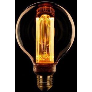 Globe 80mm kooldraad LED 5w E27 240v 1800k 3 stappen dimbaar amber/goud 200L