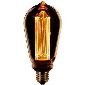 123led LED lamp E27 | Edison ST64 | Kooldraadlamp | Goud | 1800K | Dimbaar | 5W