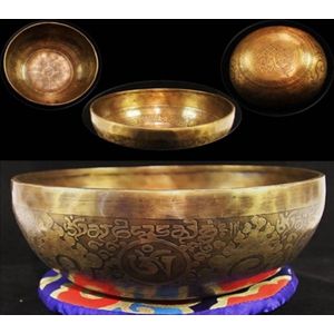 Klankschaal Tibet gegraveerd - 20x9 - 1325-1500 - Metaal - Brons - M
