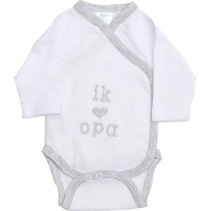 Petit Villain - Romper - Wit - 100% Katoen - Ik Love Opa