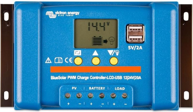 Victron BlueSolar PWM 12/24V-20A LCD&USB - SCC010020050