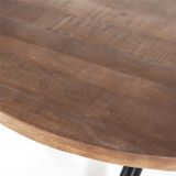 Eleonora Eettafel Rond Met Kruispoot Ø130cm Naturel - IJzer/Mangohout