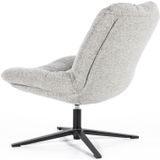 Eleonora Fauteuil Danica - Licht Grijs Baquer - Polyester/Metaal