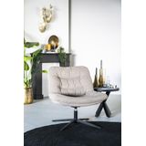 Eleonora Fauteuil Danica - Beige Baquer - Polyester/Metaal