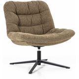 Eleonora Fauteuil Danica - Groen Baquer - Polyester/Metaal