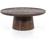 Eleonora Ronde Salontafel 'Ron' Mangohout, kleur Bruin, 80cm