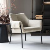 Eleonora Fauteuil Tony Taupe Copenhagen Taupe - Stof/Metaal