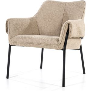 Eleonora Fauteuil Tony Taupe Copenhagen Taupe - Stof/Metaal