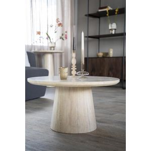 Eleonora Salontafel Aime 70x38 Beige - Travertin - 70x70x38cm