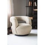 Eleonora Fauteuil Sharon Zand Spark Zand - Stof/Metaal