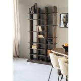 Boekenkast Oliver 120x40x220 - zwart