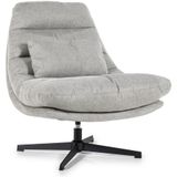 Eleonora Fauteuil Cooper Met Kussen Grijs Houston - Polyester/Metaal